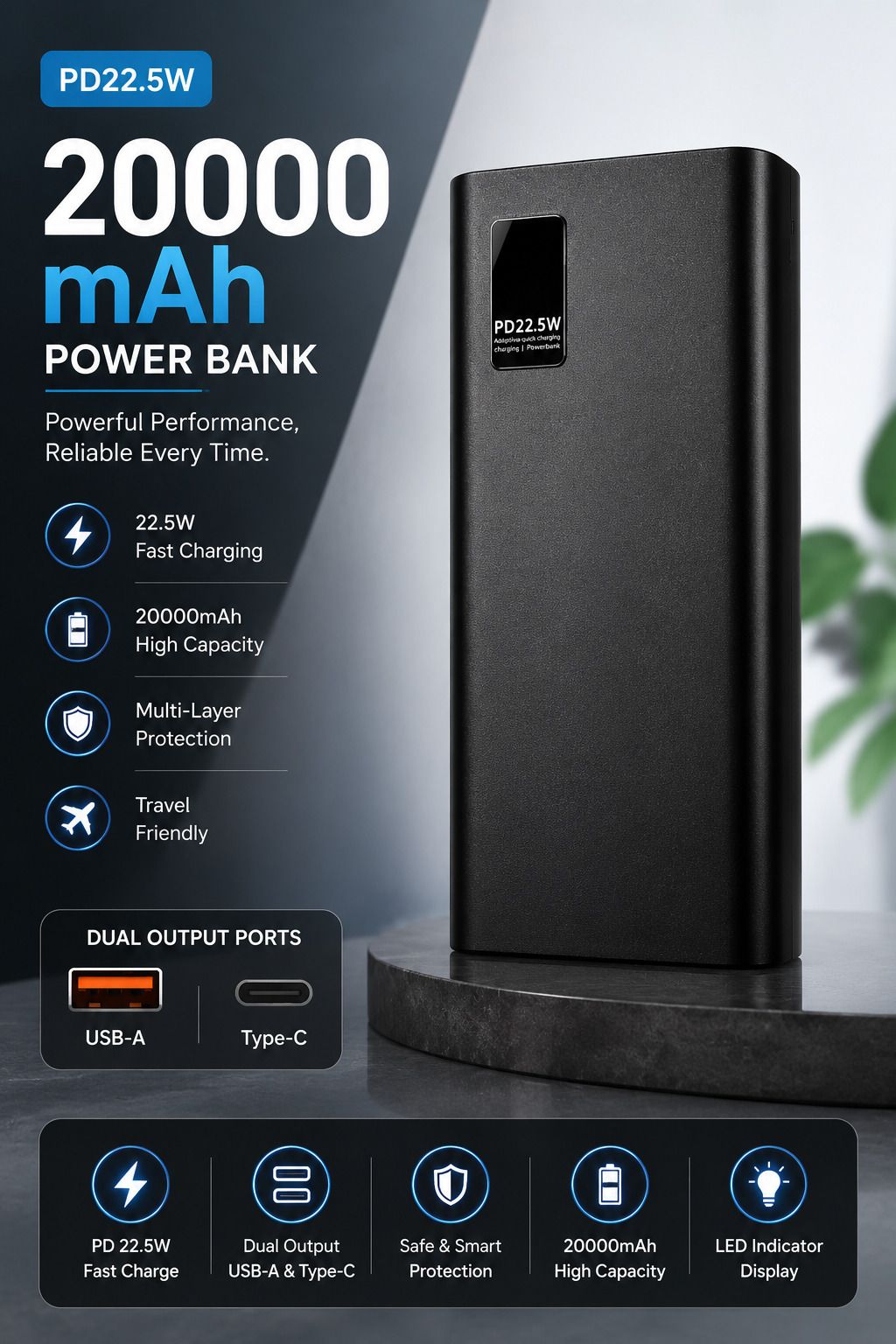 200000 mAh 22.5 W Compact Pocket Size Power Bank-image-25