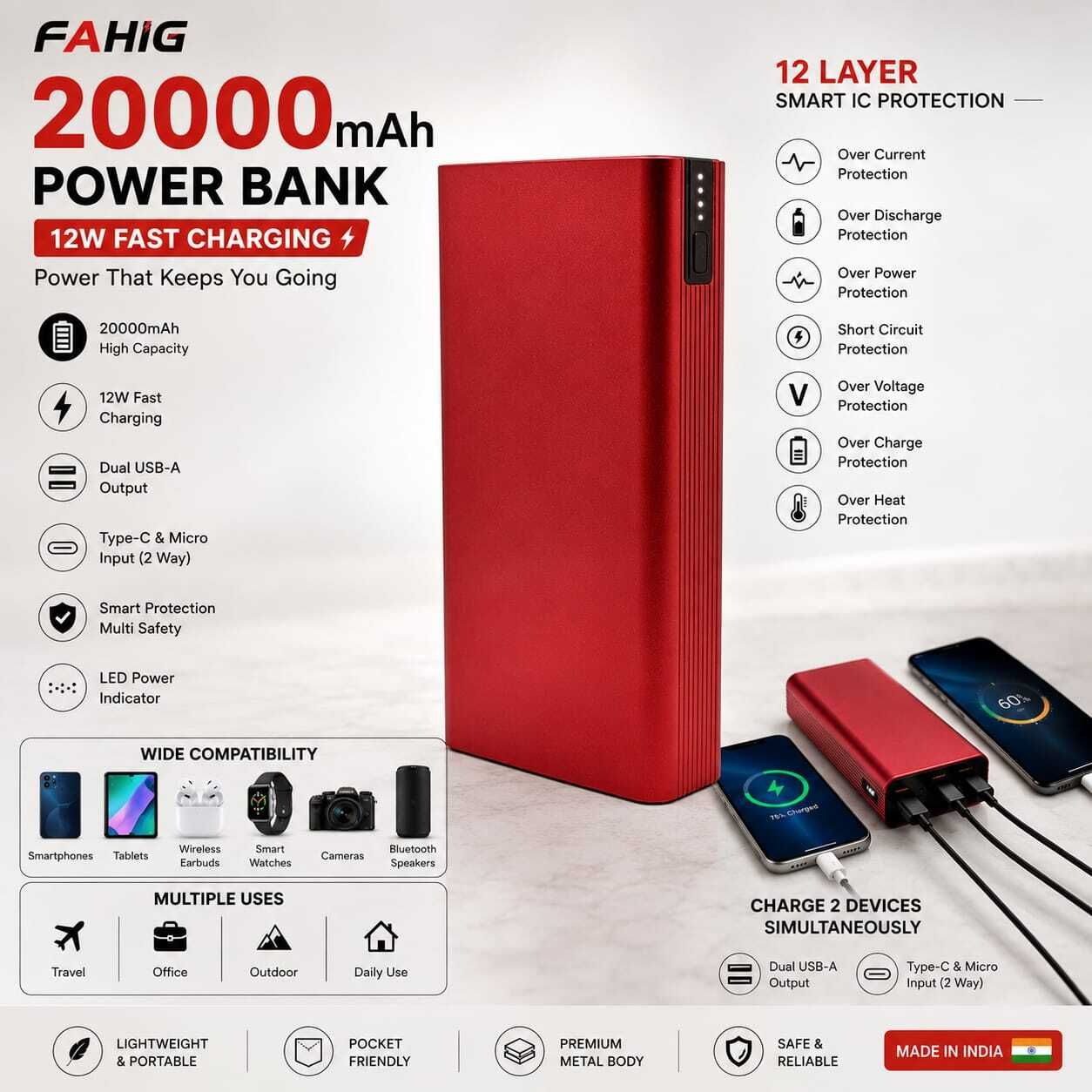 20000 mAh 18 W Compact Pocket Size Power Bank-image-44