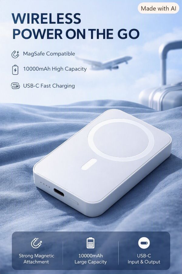 10000 mAh 22.5 W Wired & Wireless With MagSafe Compact Pocket Size Power Bank-image-40