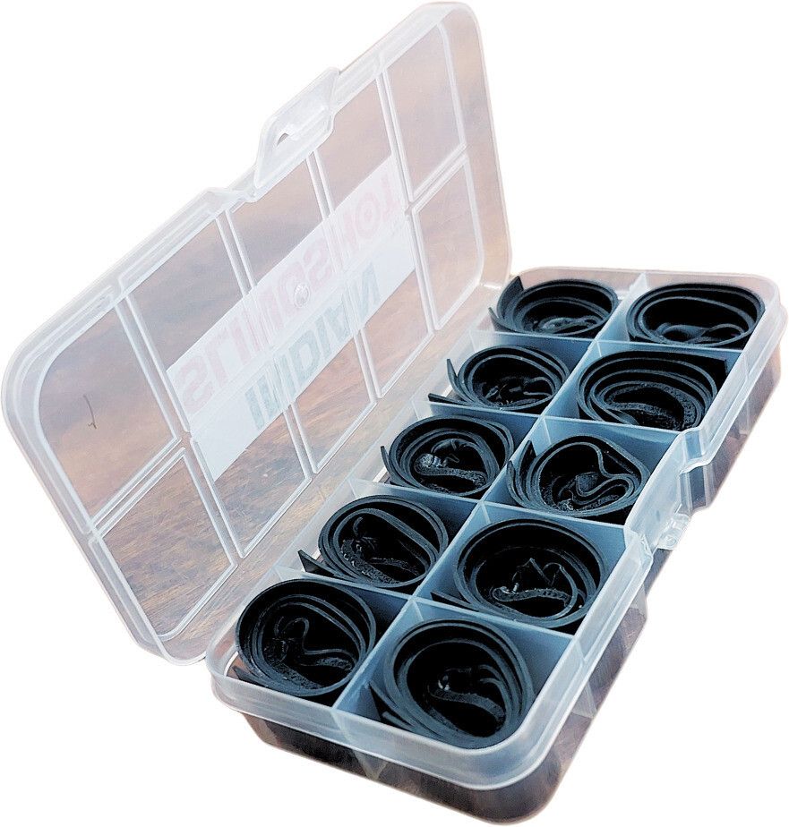 10-Pack Black Replacement Flat Bands | 20CM | 0.75MM | Tactical Natural Latex Slingshot-image-1