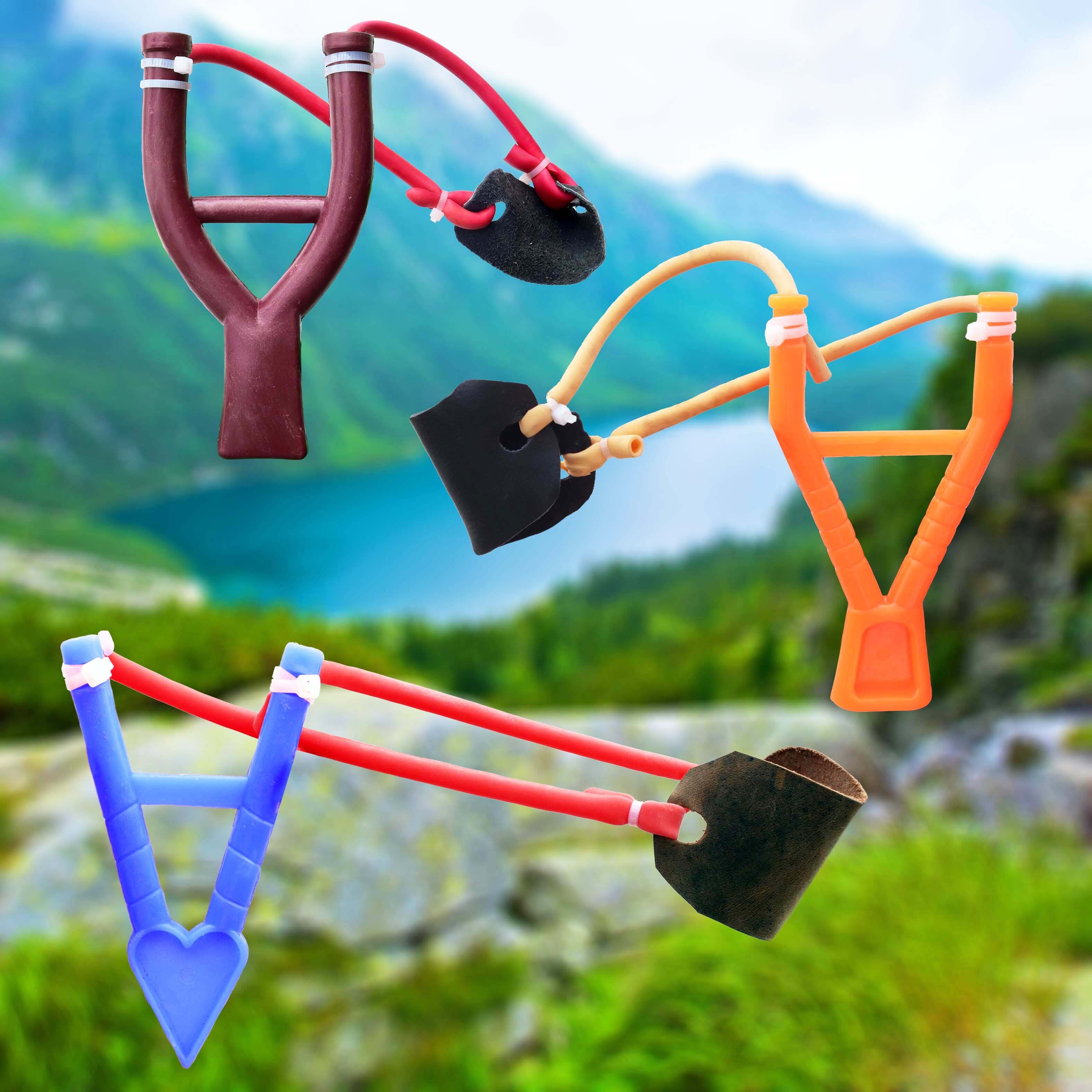 Adventure-Ready Slingshot Set | Rubber Gulel for Kids Outdoor Games | Pack of 3 Slingshot