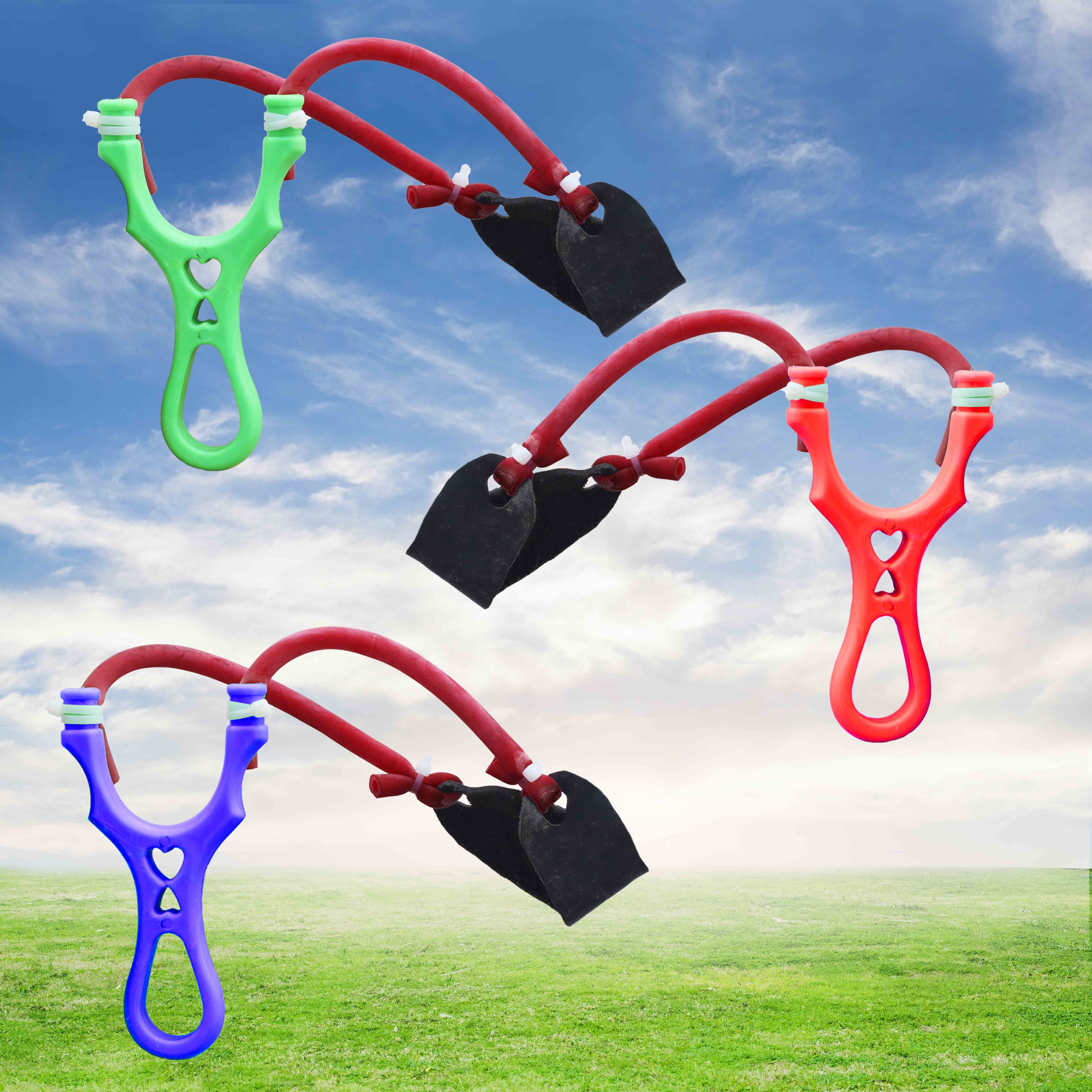 Outdoor Target Practice Slingshot Set | Durable Rubber Gulel | Pack of 3 Slingshot