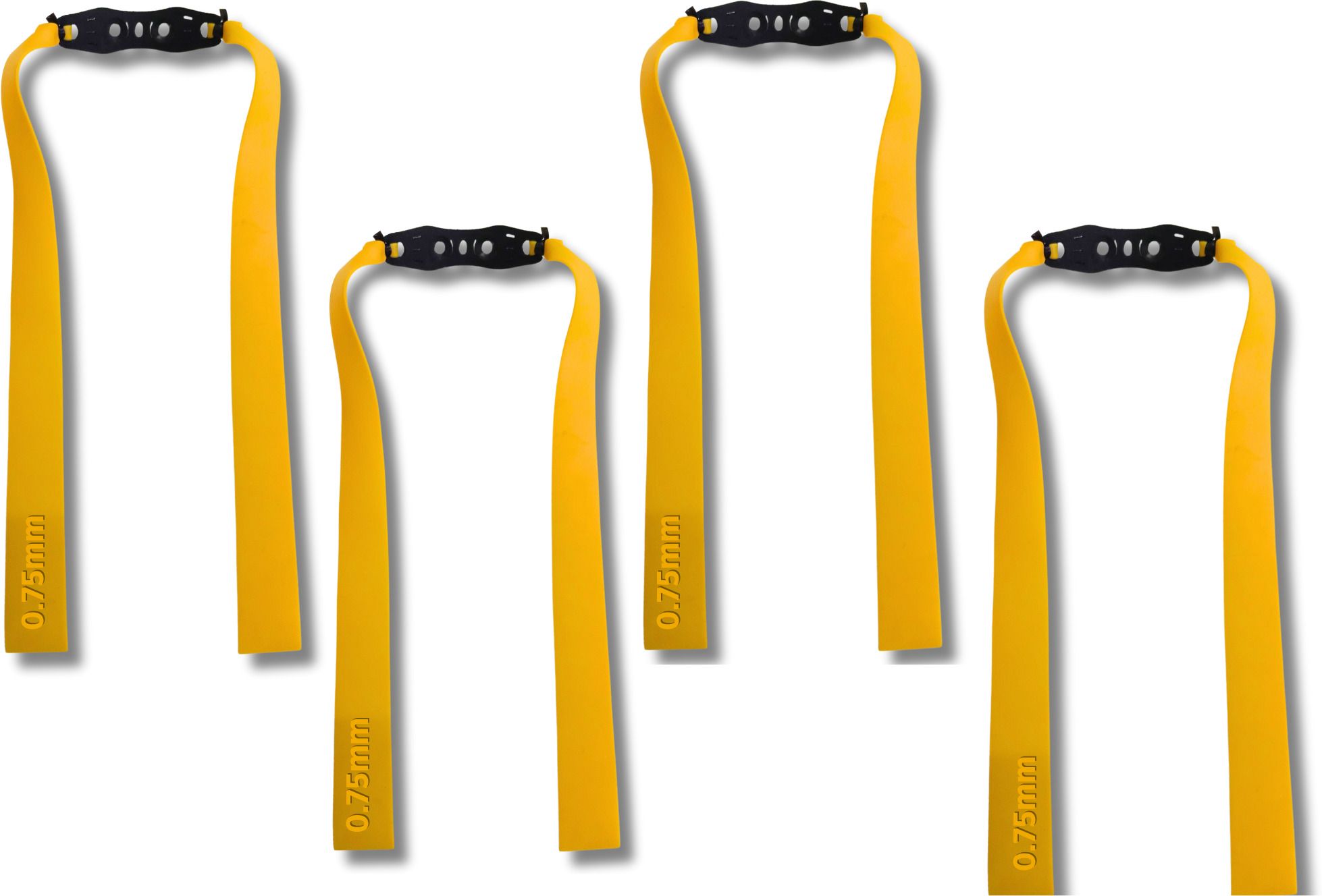 Set of 4 Yellow Replacement Flat Bands | 20CM | 0.75MM | Bright & Durable Latex Slingshot-image-17