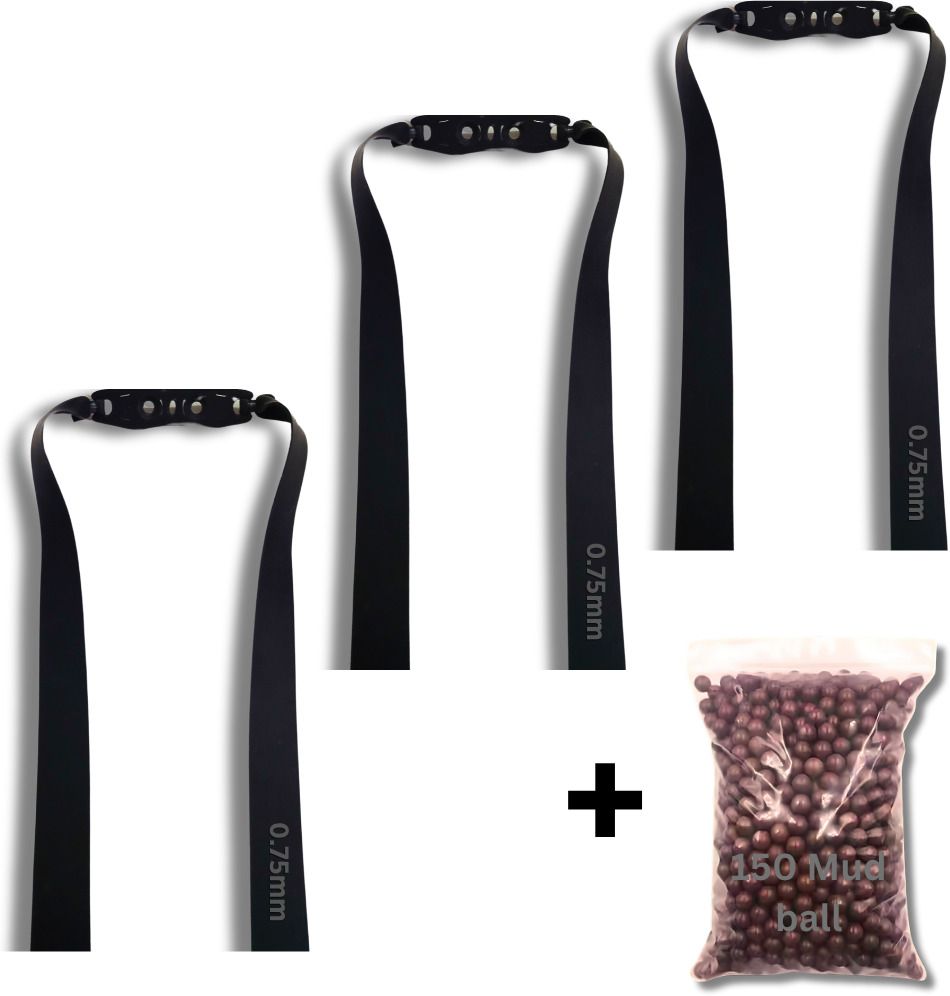 3-Pack Short Pull Black Replacement Bands | 17CM | 0.75MM | Flat Latex Slingshot-image-33