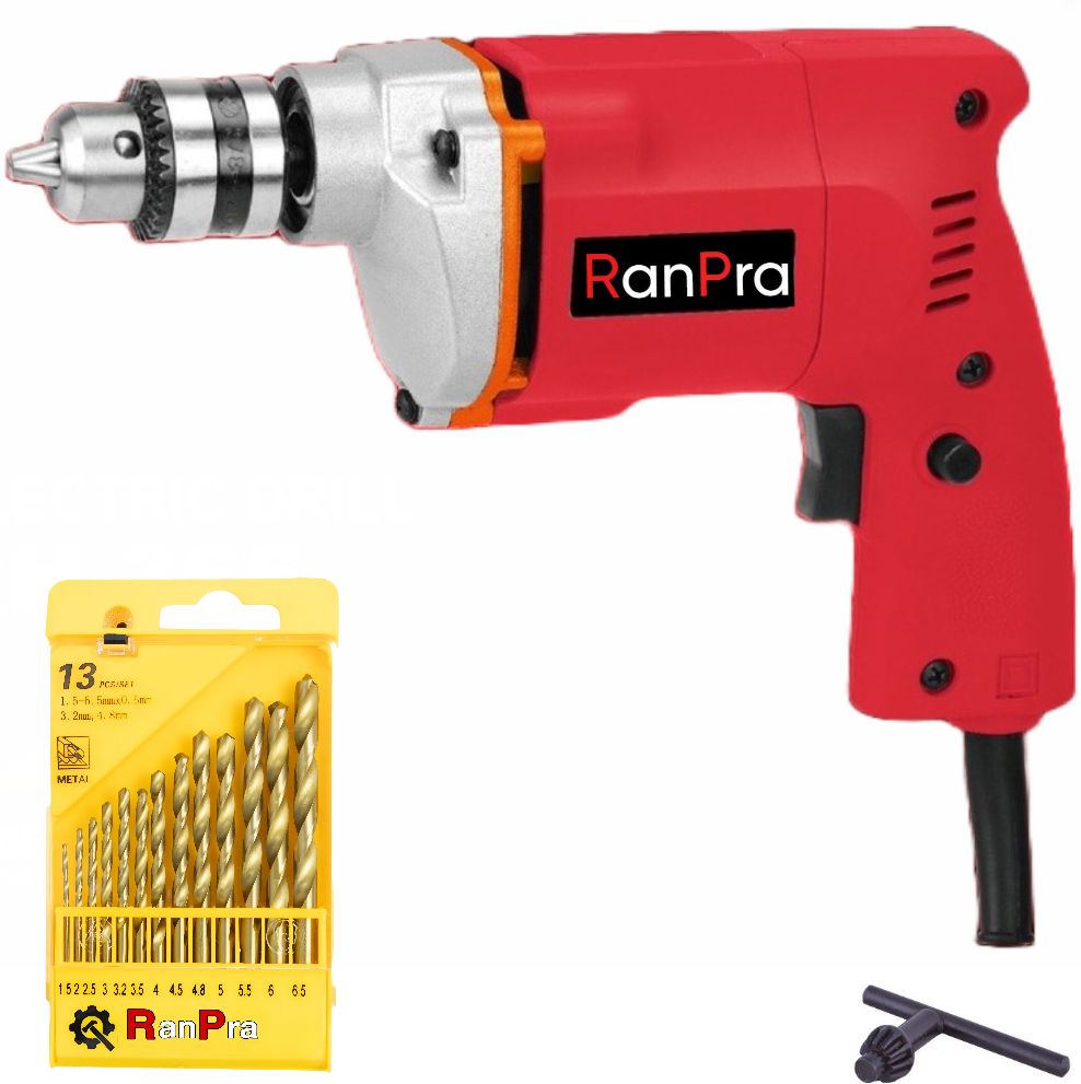 CF-366 10MM DRILL MACHINE WITH 13-PIECE MASONRY DRILL BIT SET Pistol Grip Drill-image-21