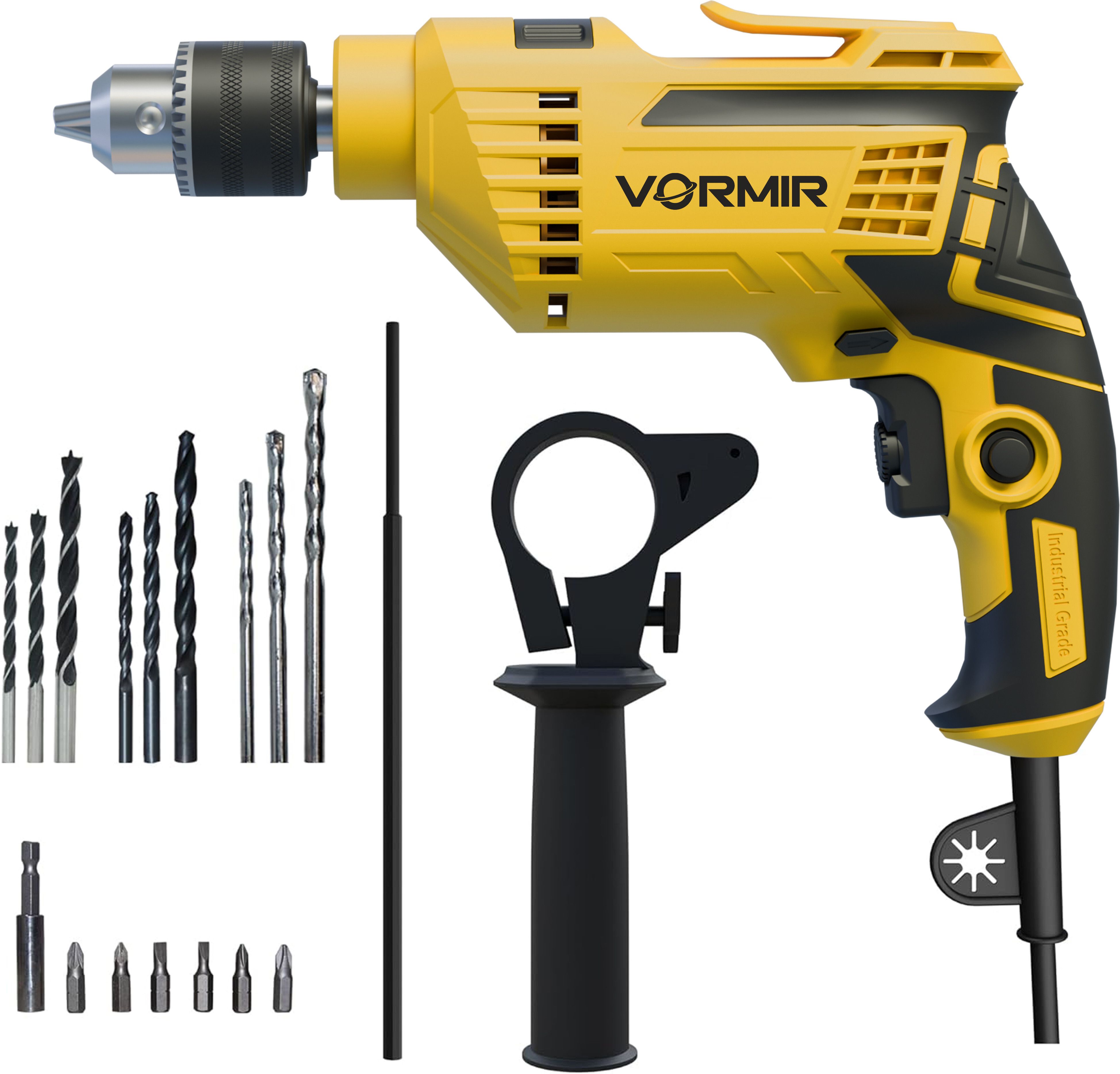VORMIR ID13-75 Impact Drill, 650W, Dual Mode (Drilling & Impact), 13mm Chuck, 0–2800 RPM, Variable Speed, Forward/Reverse, Copper Armature, Pistol Grip Drill
