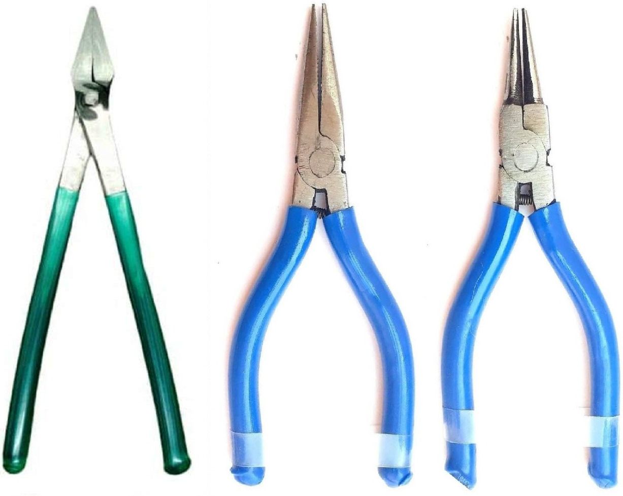 kunfaya 6'' Sansi Flat Plier + 6" Silk Thread Jewellery Making Round & Flat Nose Plier Hand Tool Kit-picture-41