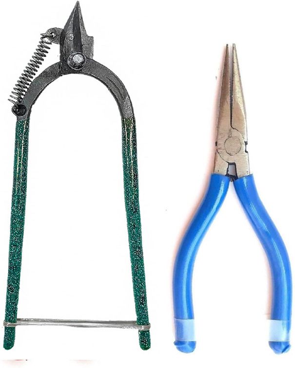 kunfaya Spring Katiya Cutter + 6" Silk Thread Jewellery Making Flat Nose Plier Hand Tool Kit-picture-48