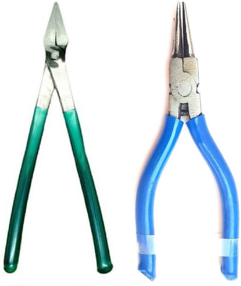 kunfaya 6'' Sansi Flat Plier + 6" Silk Thread Jewellery Making Round Nose Plier Hand Tool Kit-picture-45