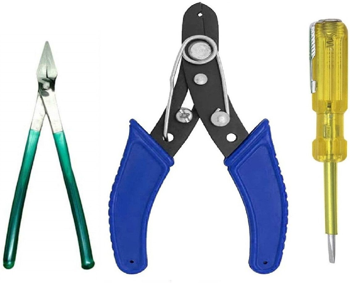 6'' Sansi Flat Plier + 6'' Wire Stripper & Voltage Tester Hand Tool Kit-image-36