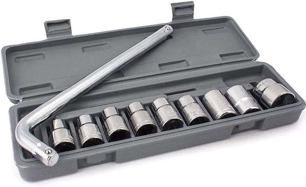 10 Pieces Hand Tools Wrench Set Spanner Set Tool Kit Socket Set