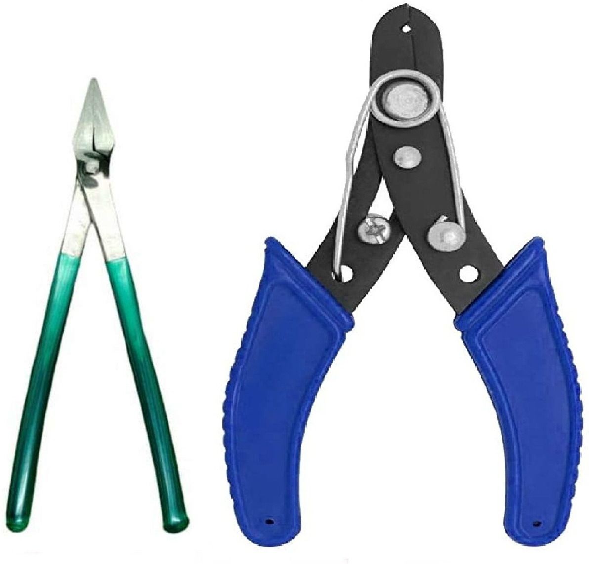 6'' Sansi Flat Plier + 6" Inch Wire Cutter & Stripper Nipper Hand Tool Kit-image-3