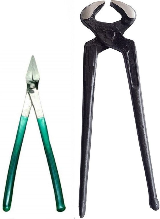 kunfaya 6'' Sansi Flat Plier + 8'' Carpenter Picer Plier Nail Puller Hand Tool Kit-picture-29