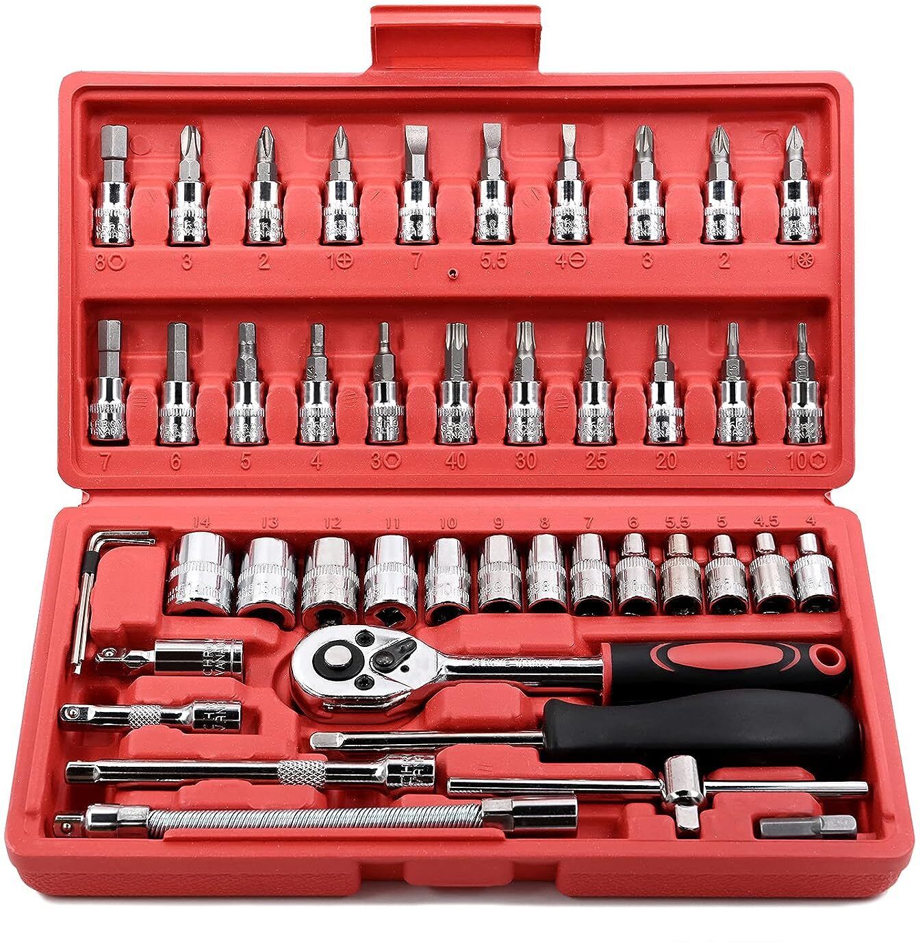 hapysa 46 Pcs High Grade Quality, Ideal for Home and Professional Use Hand Tool Kit 46 Pcs High Grade Quality, Ideal for Home and Professional Use Hand Tool Kit Tool Box-picture-22