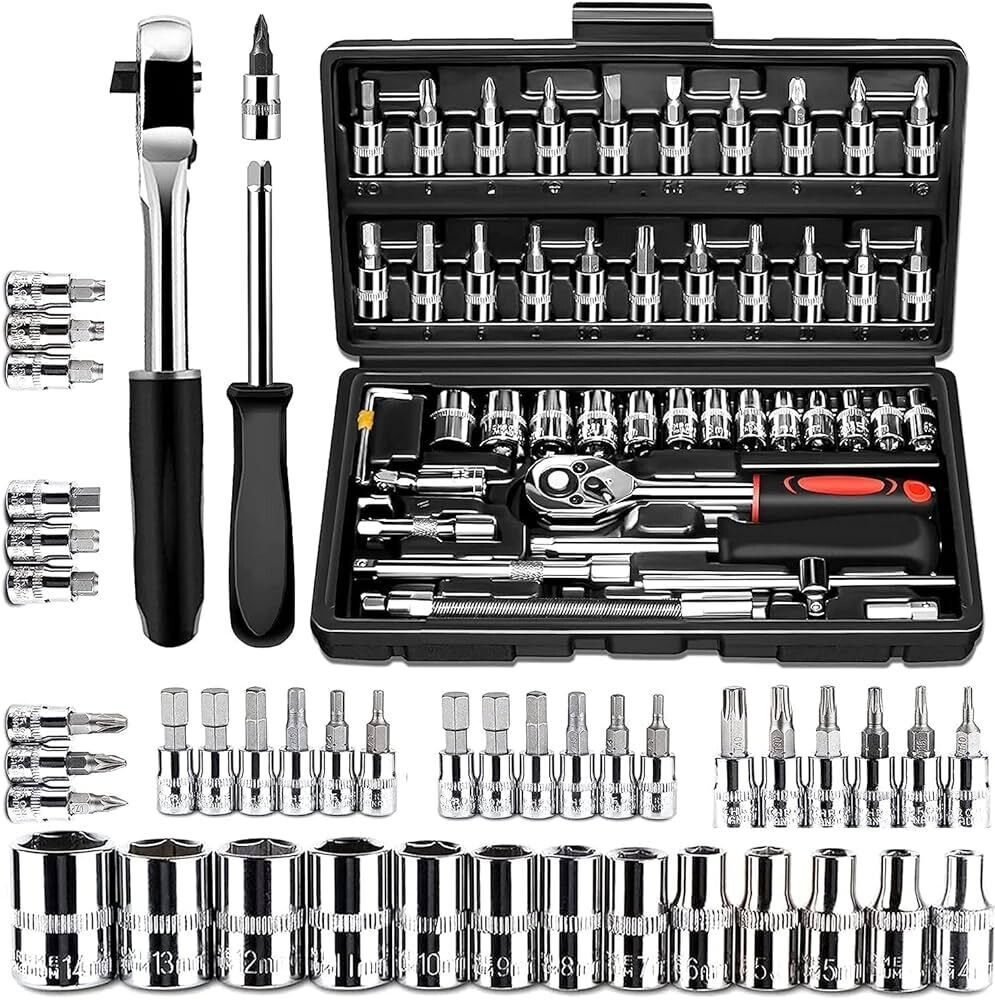 46 in 1 Pcs Tool Kit & Screwdriver Multi Purpose Combination Tool Case Precision Power & Hand Tool Kit-image-44