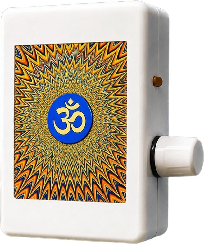 OM 32 in 1 Mantra Chanting Box with Light Lamp | Volume Control Prayer Kit-image-14
