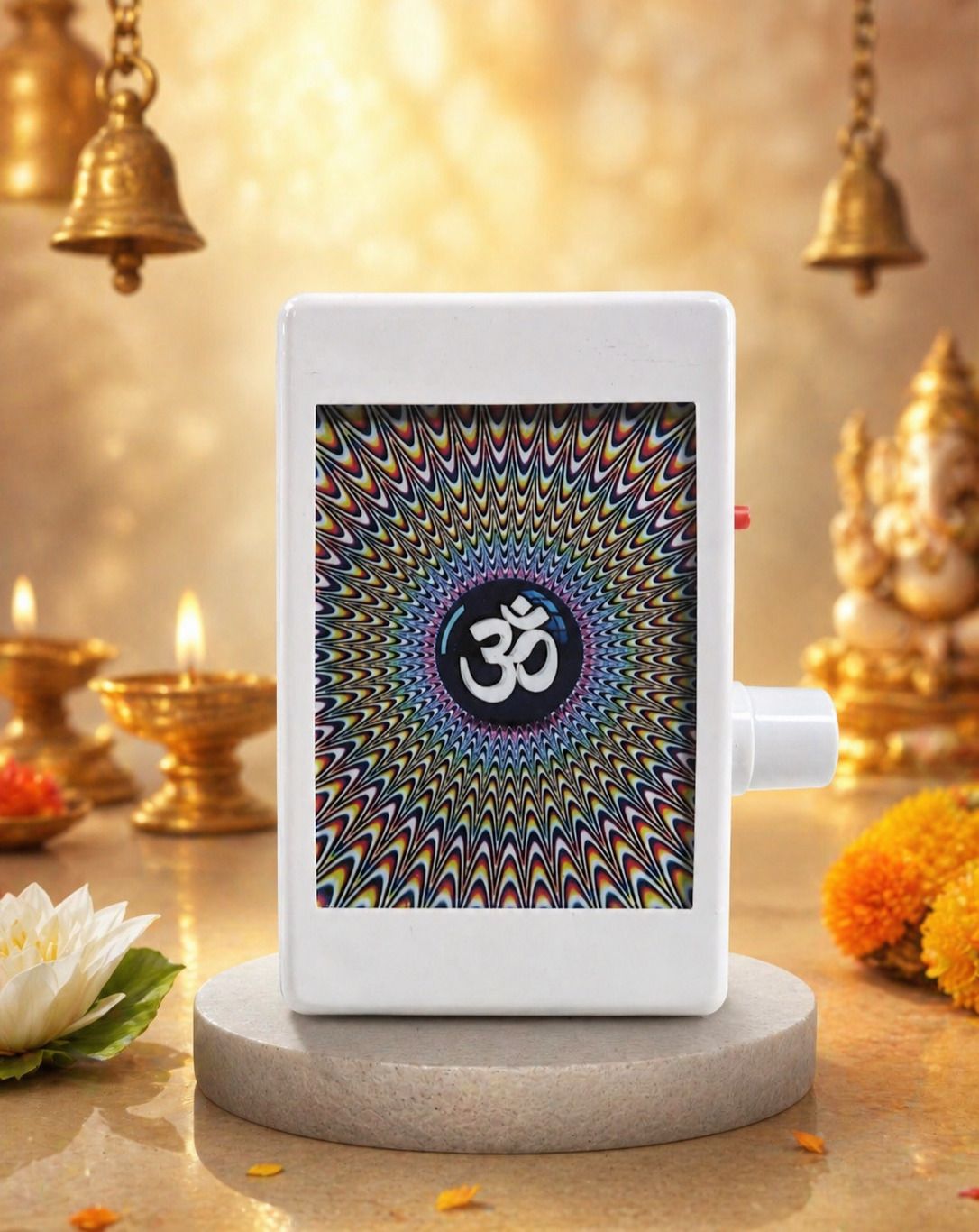 dronatek GAYATRI MANTRA BELL 35 IN 1 MANTRA| Plug-in Sound Box | Spiritual Prayer Device Prayer Kit-picture-18