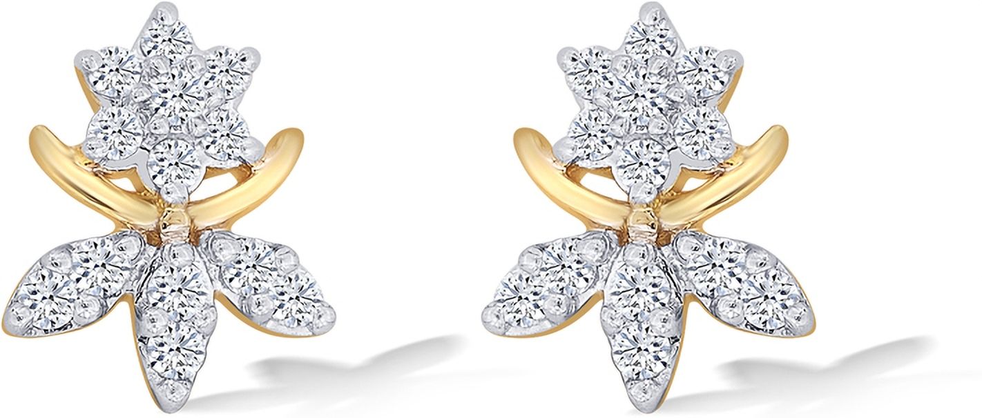 P. N. Gadgil Jewellers Yellow Gold & Diamond Stud Earring For Women Yellow Gold 14kt Stud Earring-picture-23