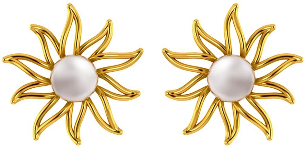 PC Chandra Jewellers Yellow Gold 14kt Stud Earring-image-29