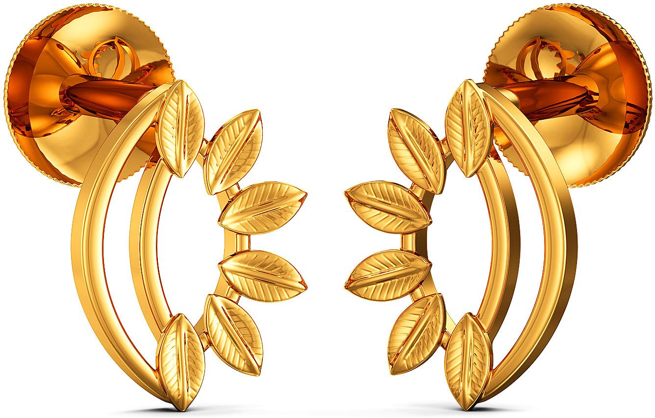 Joyalukkas ECM110001379 Yellow Gold 22kt Stud Earring-image-4