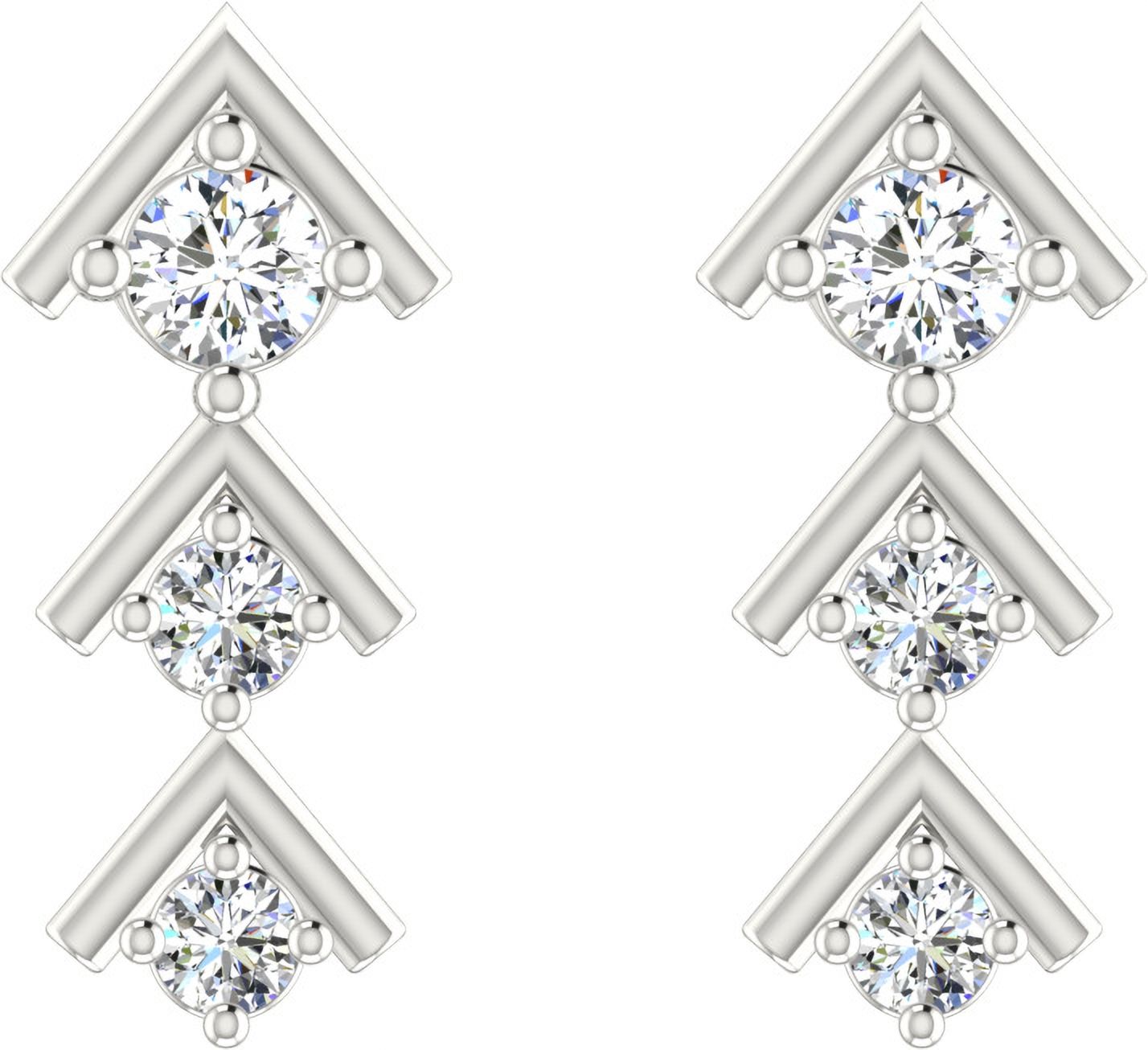 avsar White Gold 18kt Diamond Stud Earring-picture-11