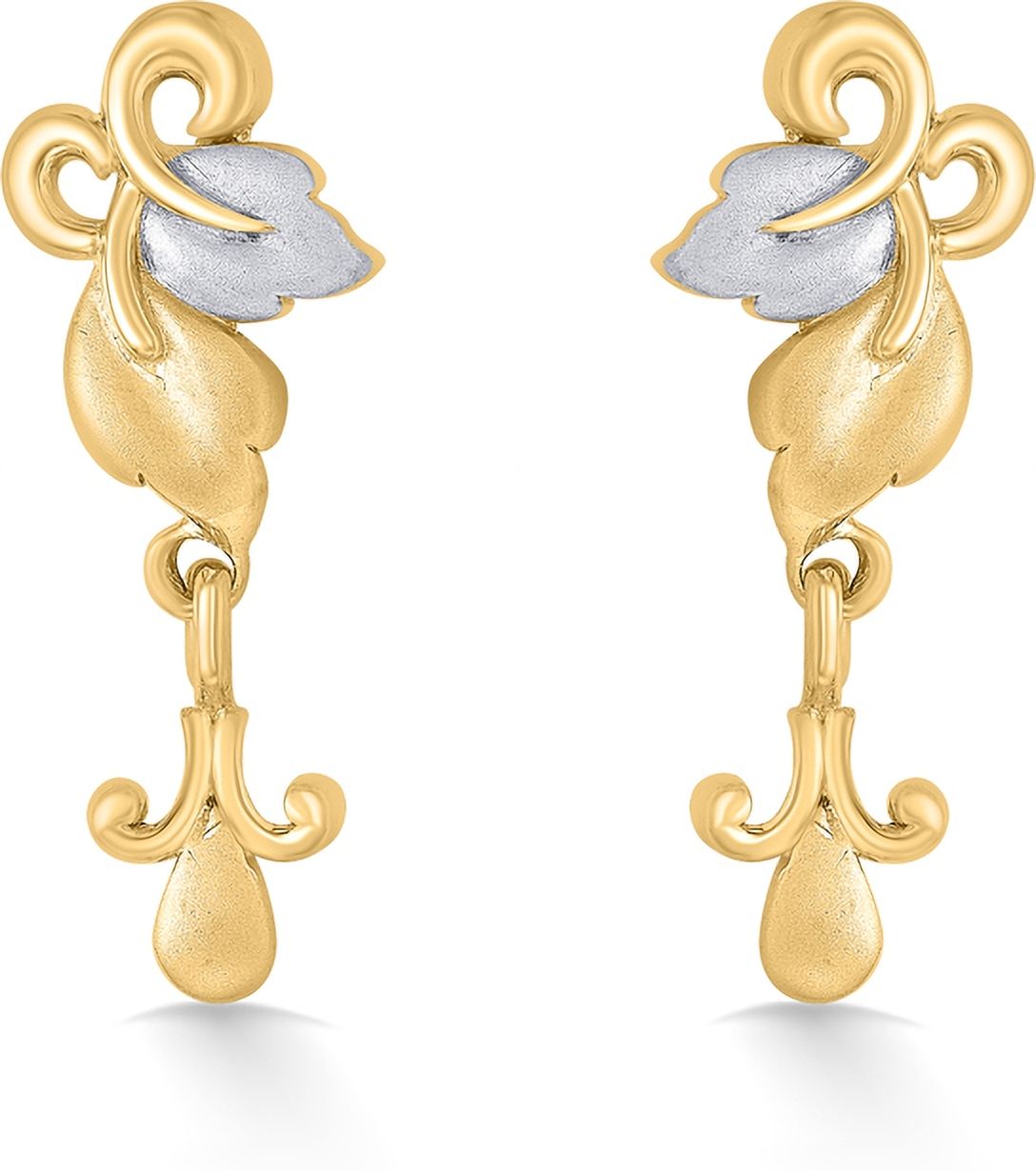 P. N. Gadgil Jewellers Climbing Blossom Yellow Gold Dangler Earring For Women Yellow Gold 22kt Drop Earring-picture-20