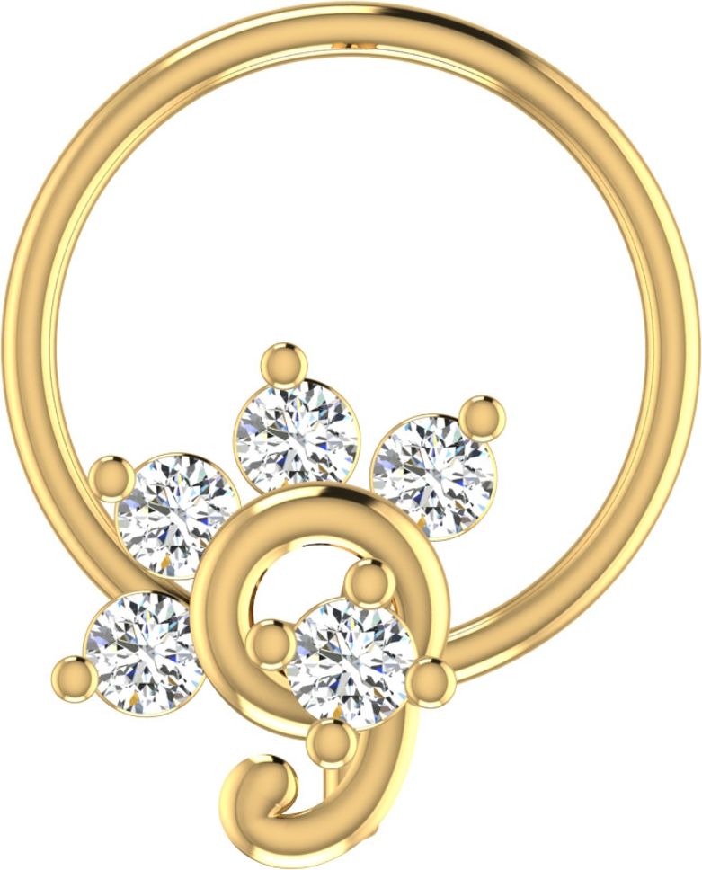 avsar Amaira 18kt Diamond Yellow Gold Nose Wire