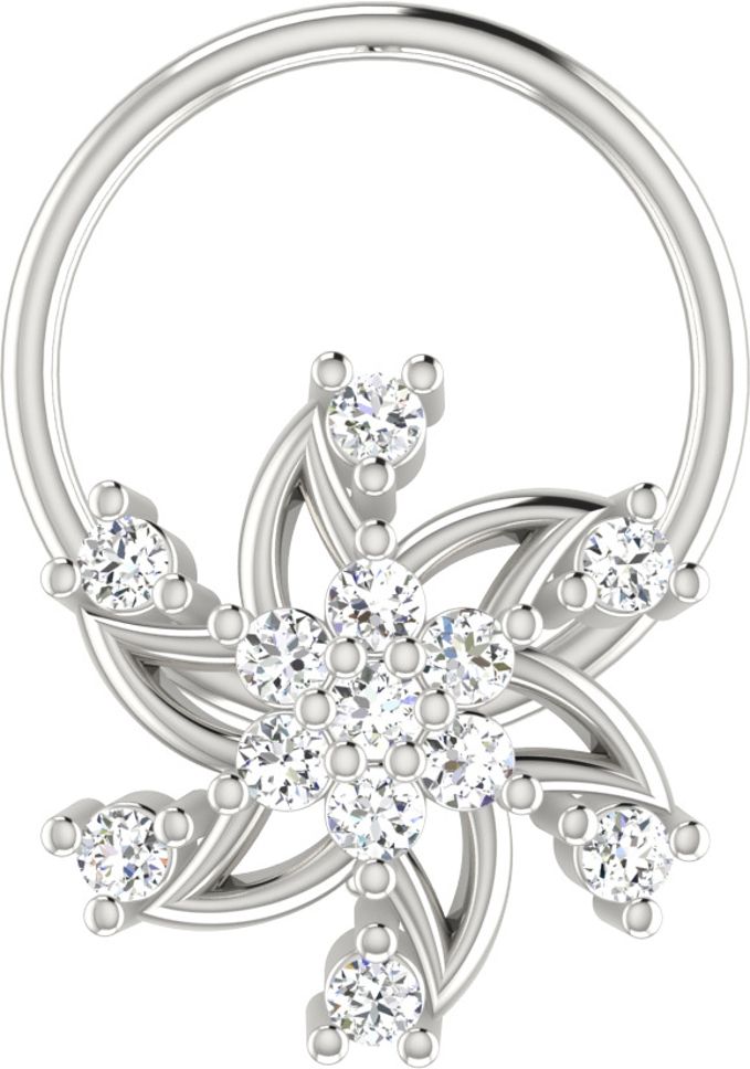 avsar Aarvi 18kt Diamond White Gold Nose Wire
