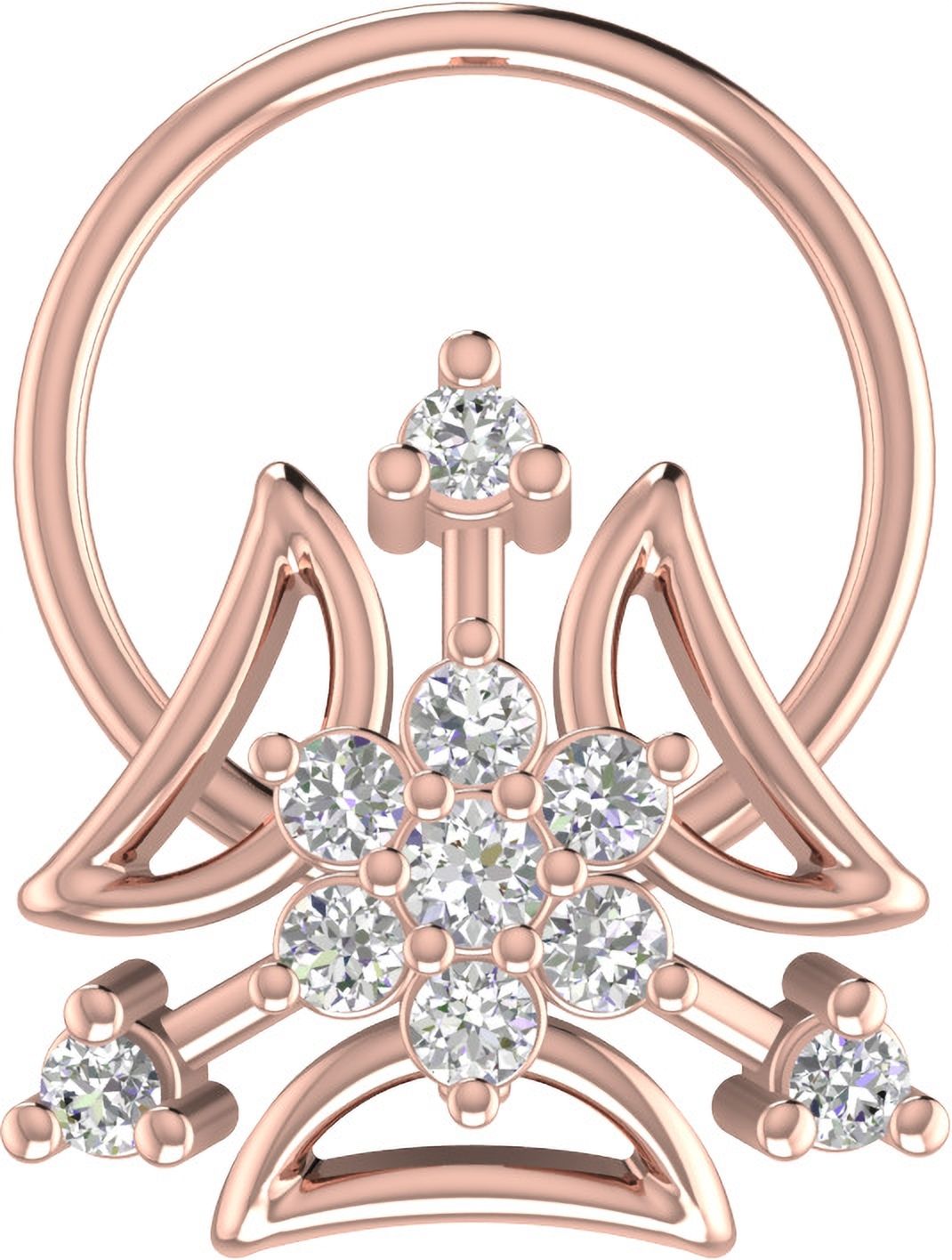 avsar Irvi 18kt Diamond Rose Gold Nose Wire