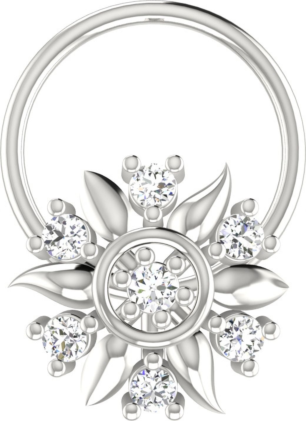 avsar Aayra 18kt Diamond White Gold Nose Wire