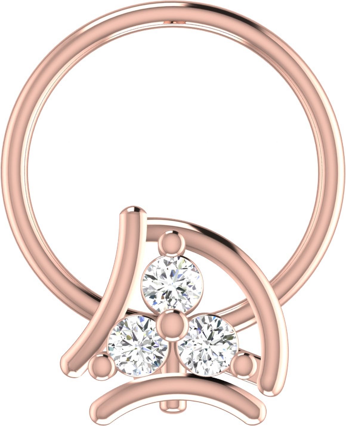 avsar Avira 18kt Diamond Rose Gold Nose Wire