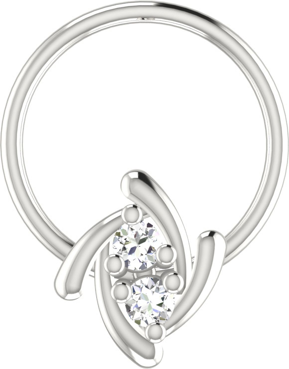 avsar Disha 18kt Diamond White Gold Nose Wire