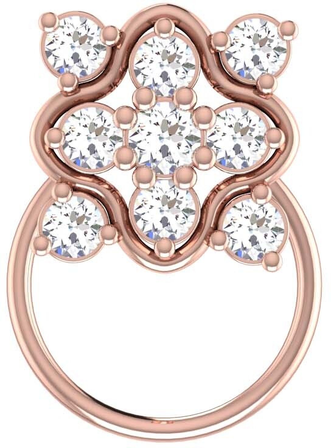avsar Yamini 14kt Cubic Zirconia Rose Gold Nose Wire