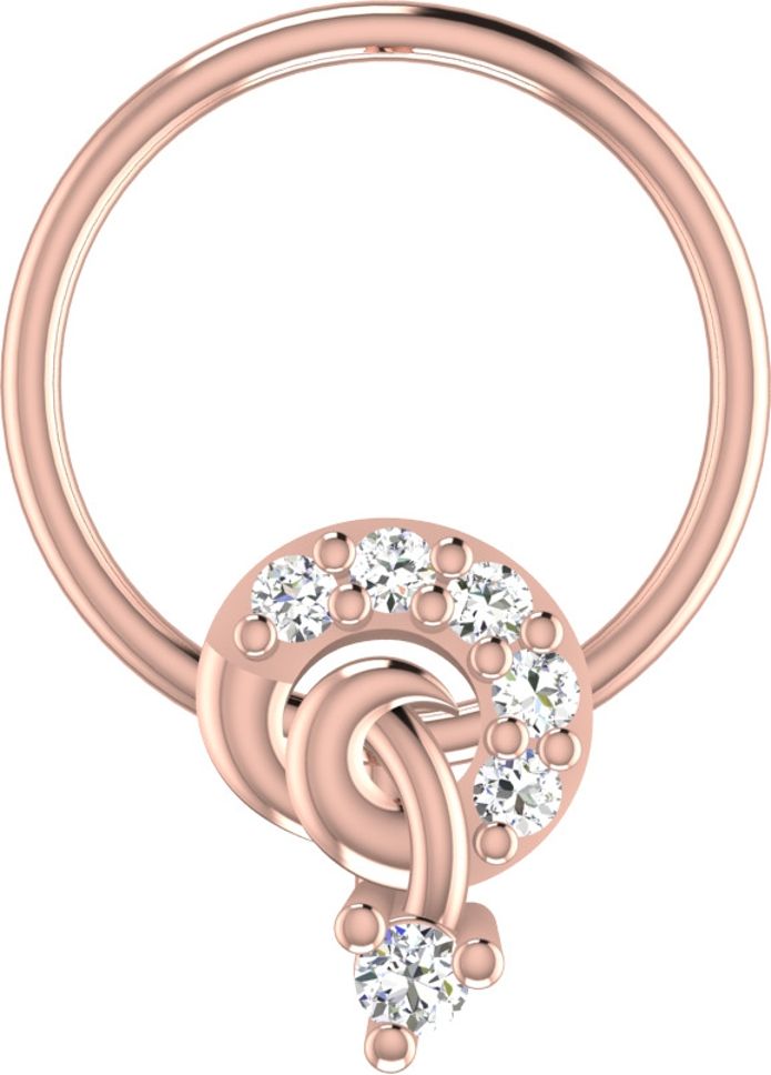 avsar Kshiti 18kt Diamond Rose Gold Nose Wire
