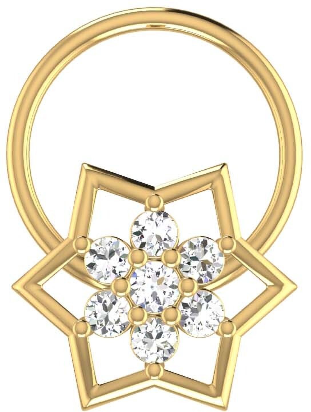 avsar Swarda 18kt Diamond Yellow Gold Nose Wire