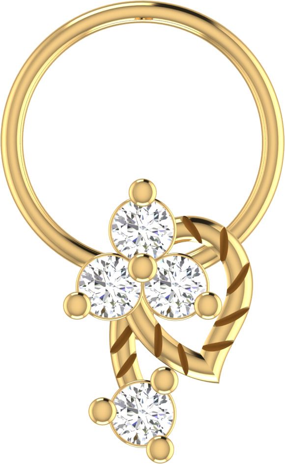 avsar Prasa 18kt Diamond Yellow Gold Nose Wire