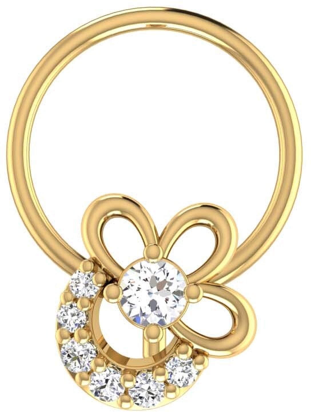 avsar Rashi 18kt Diamond Yellow Gold Nose Wire