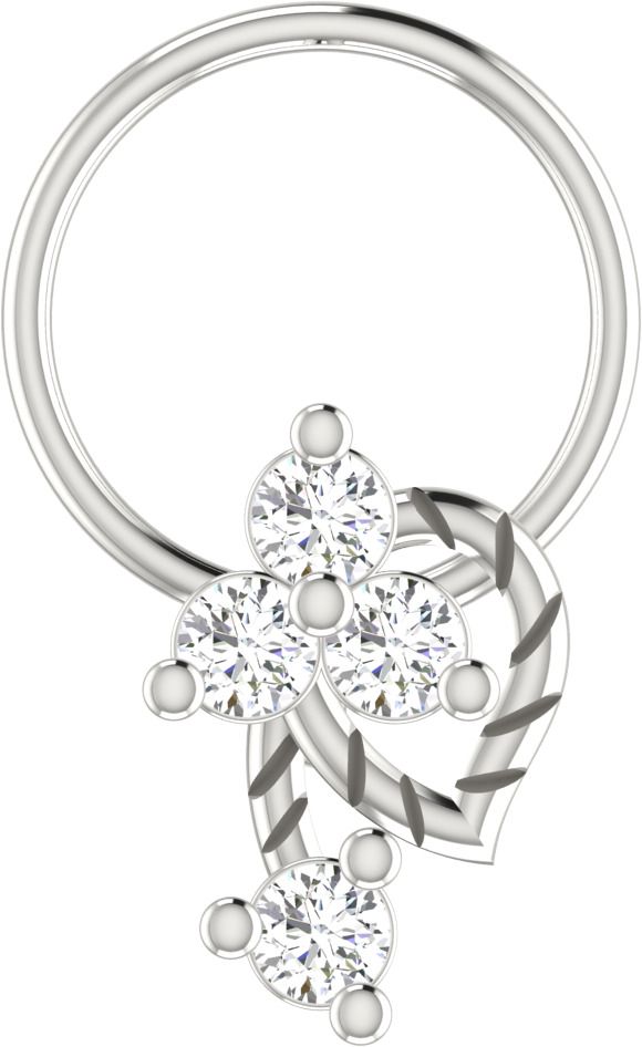 avsar Prasa 18kt Diamond White Gold Nose Wire