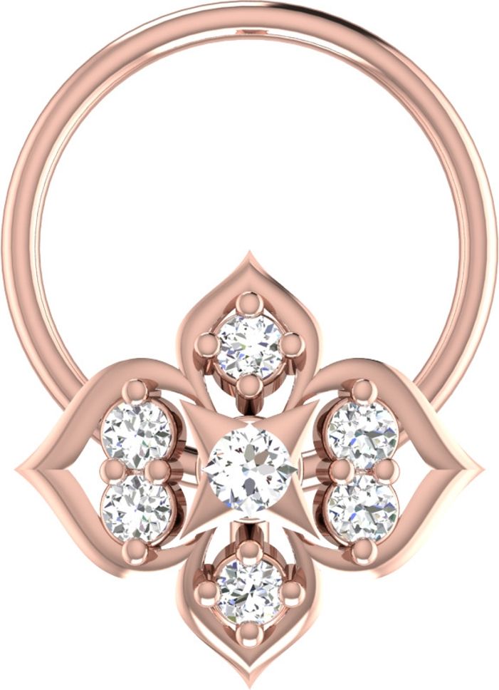 avsar Ritwika 14kt Cubic Zirconia Rose Gold Nose Wire-picture-21