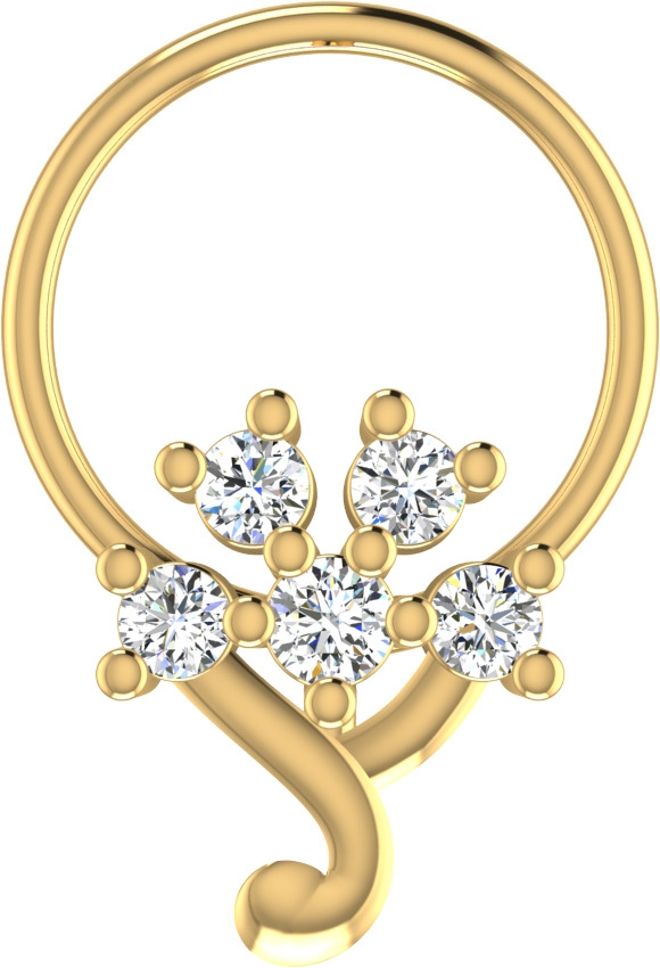 avsar Kiara 18kt Diamond Yellow Gold Nose Wire