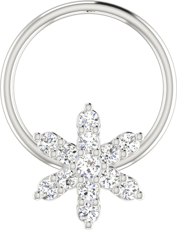 avsar Namya 18kt Diamond White Gold Nose Wire