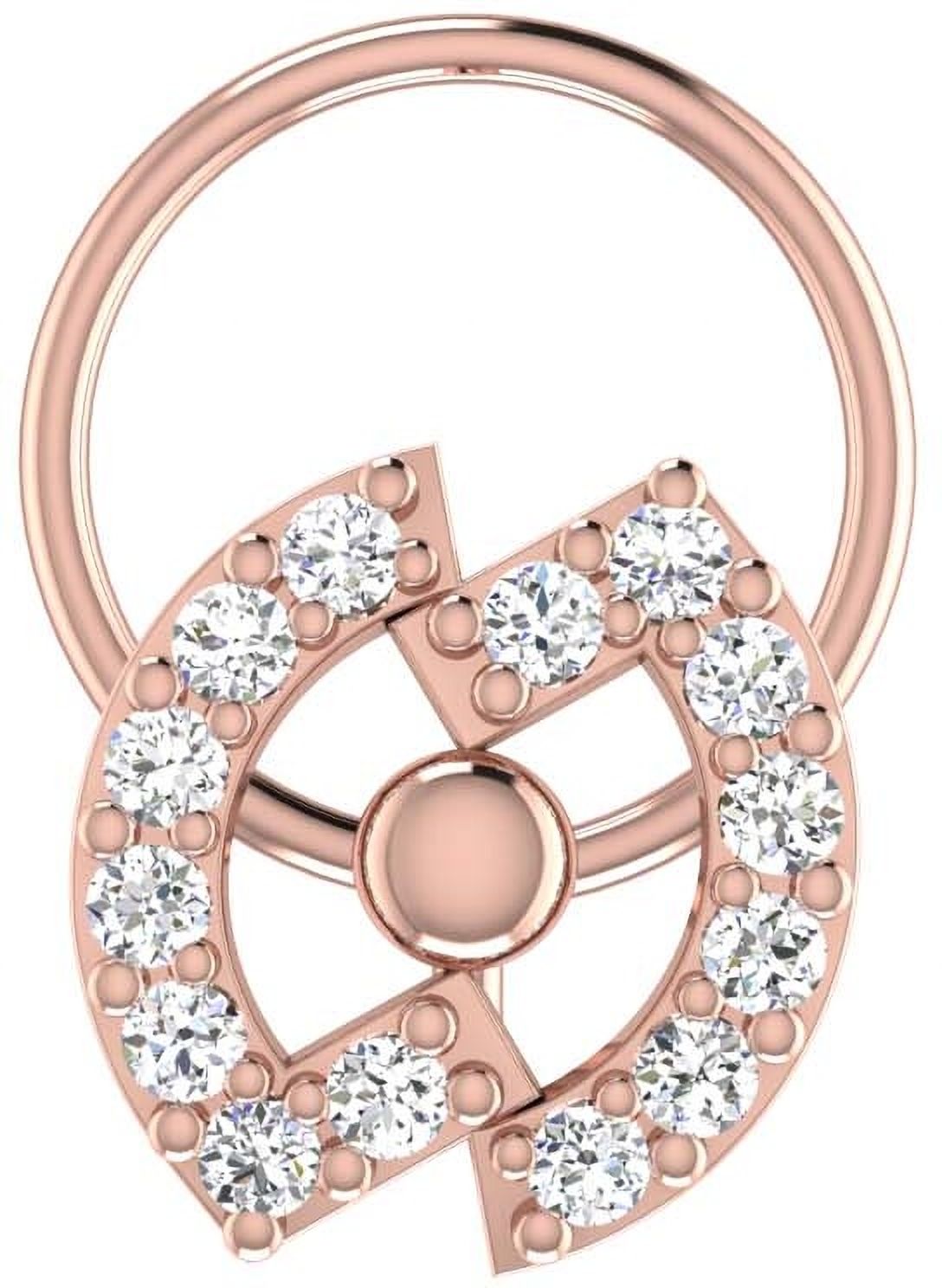 avsar Namita 14kt Cubic Zirconia Rose Gold Nose Wire-picture-18