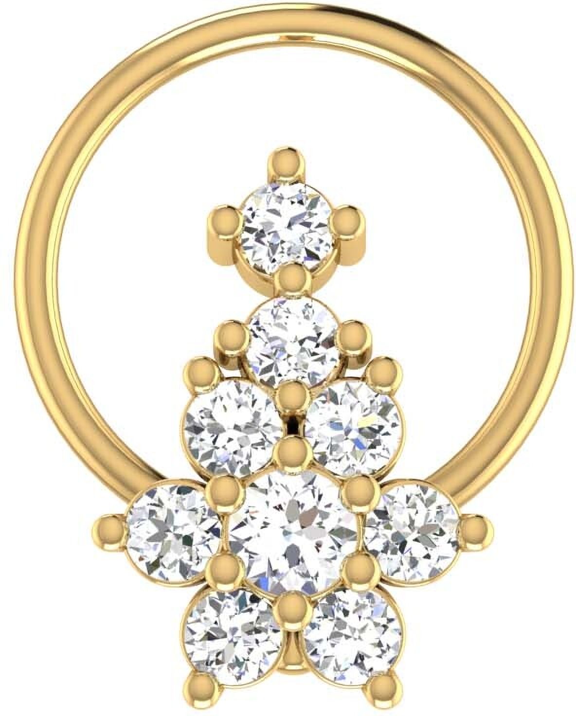 avsar Ayra 18kt Diamond Yellow Gold Nose Wire