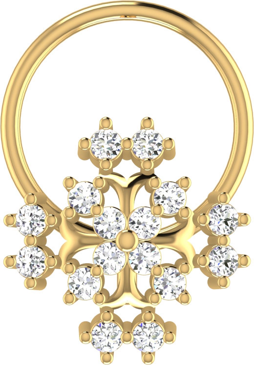 avsar Kaira 18kt Diamond Yellow Gold Nose Wire