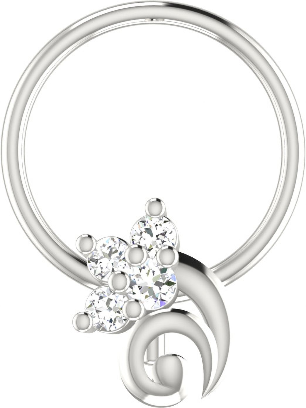 avsar Yamini 18kt Diamond White Gold Nose Wire