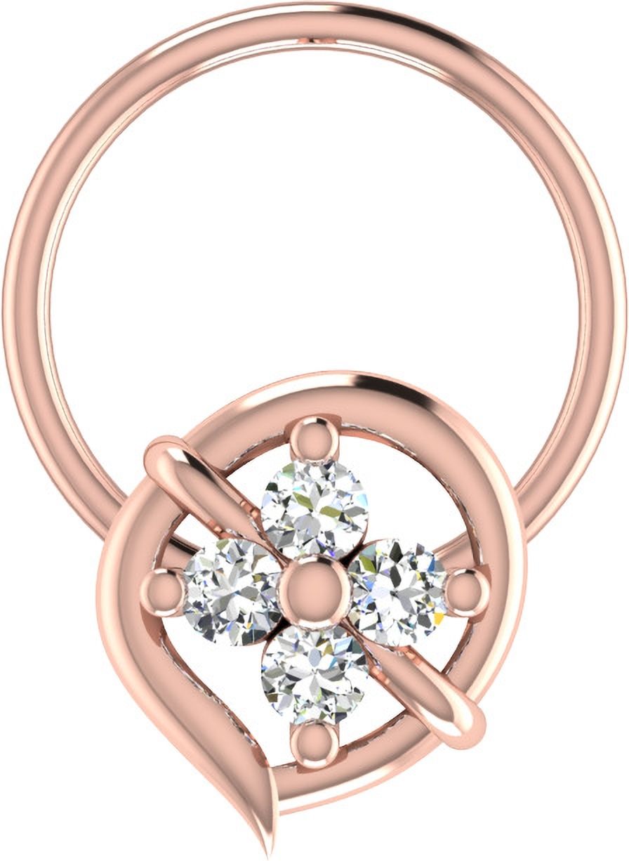 avsar Mahika 18kt Diamond Rose Gold Nose Wire