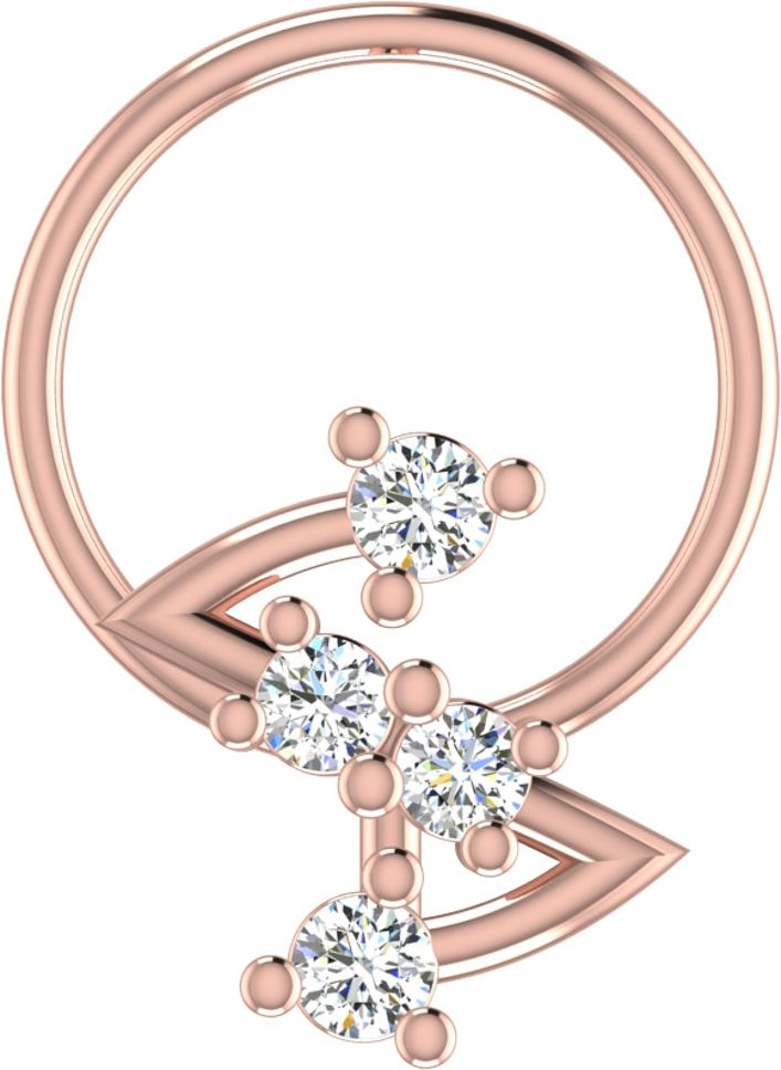 avsar Trishika 18kt Diamond Rose Gold Nose Wire