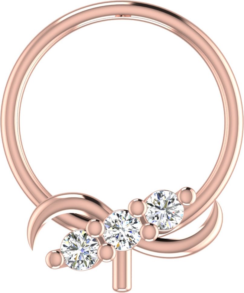 avsar Brishti 18kt Diamond Rose Gold Nose Wire
