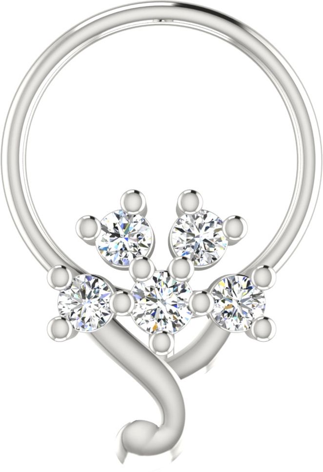 avsar Kiara 18kt Diamond White Gold Nose Wire