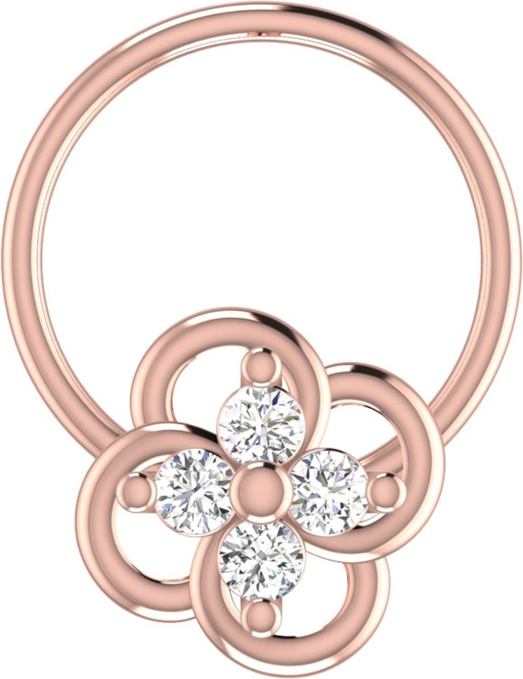 avsar Sachi 14kt Cubic Zirconia Rose Gold Nose Wire-picture-28